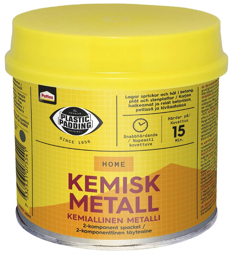 SPACKEL KEMISK METALL 180ML PLASTIC PADDING KEMISK METALL